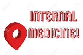 writing note showing internal medicine business concept for