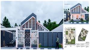 Lihat ide lainnya tentang desain, desain rumah modern, desain rumah. Desain Dan Denah Rumah Ukuran 15 X 20 M Konsep Tropical Modern Terdapat 4 Kamar Tidur Musholla Homeshabby Com Design Home Plans Home Decorating And Interior Design
