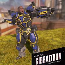 Gibraltar is to the apex legends characters what the mozambique is to its weapons roster; Apex Legends On Twitter Roll Out Of The Drop Ship And Into The Arena With The Gibraltron Gibraltar Skin Available During The System Override Collection Event March 3 17 Https T Co Qfqsvejvnl