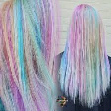 Pastel Streaks Blue And Pink Hair Pastel Hair Pink Hair Highlights