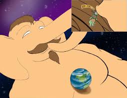 260745 - source needed, suggestive, artist:quinn, elephant, mammal, earth,  macro, male, mega, moon, planet, sex, vore - Furbooru