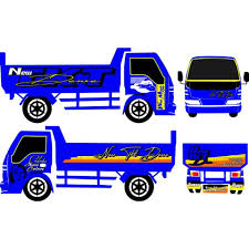 Canter modifikasi dump truck di dalam sungai youtube. Stiker Truk Dump Minimalis Lazada Indonesia