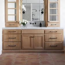 Bathroom Vanity Goals Our Terracotta Manual Naveta Miel Tile Featured On The Floor Bathroom Design By K Bathroom Vanity Bathroom Design Bathrooms Remodel