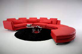 They possess an elegant appearance, a perfect fit for the living space in a modern home. Credica Curved Sectional Sofa In Red Leather Free Shipping Red Leather Sofa Sectional Red Leather Sectional Leather Sectional Sofas