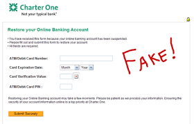 Charter one bank on the other hand explained to me when the card was purchased that person was agreeing to their terms and conditions that clearly state we can steal your money after 12 months and there is nothing that you can do about it because we call it an administration fee. Scamwatch Beware Of Fake Charter One Verification Sites American 1 Credit Union S Blog