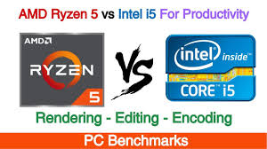 … the x264 benchmark looks at video encoding performance and has the amd cpu slightly ahead of the core i7. Amd Ryzen 5 Vs Intel I5 For Productivity Youtube
