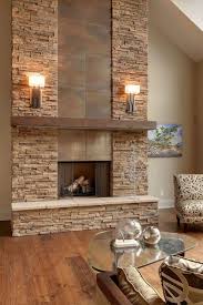 55 Luxury Living Rooms With Stone Fireplaces Modern Stone Fireplace Stone Fireplace Designs Stone Fireplace Wall