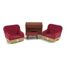 Calico Critters Living Room Set Red Chairs Piano Organ Bench Sylvanian Families Living Room Sets Red Chair Room Set