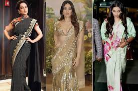 Watch indian actress wearing hot saree collection. The Best Looks Of Indian Actresses In Sarees