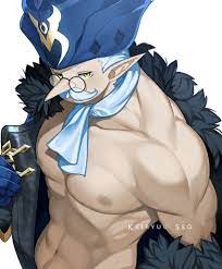 abs first porn of character genshin impact glasses goes hard  keiryuu seo long nose moustache muscular muscular male nude nude male  pulcinella (genshin impact) solo 