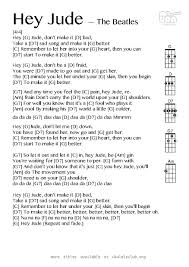 ukulele chords hey jude by the beatles