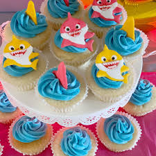 Baby Shark Cupcake Cake 1st Birthday Elia S Baby Shark 2nd Birthday Shark Themed Birthday Party Shark Birthday Cakes Shark Theme Birthday
