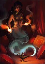 female genie | Mythical creatures, Fantasy creatures, Fantasy artwork