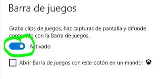 Opciones de la barra modo juego. Windows 10 Grabar De Juegos Microsoft Community