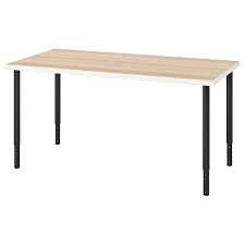 Linnmon Olov Tisch Weiss Eicheneff Wlas Schwarz Ikea Osterreich Ikea Table Ikea White Stain