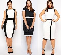 5 Chic Black And White Plus Size Dresses Black And White Plus Size Dresses Curvy Fashion Dresses For Work