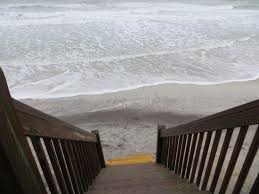 Stairs Right To The Beach High Tide Can Come Up Close