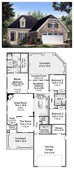 French Country Style House Plan 59159 With 3 Bed 3 Bath 2 Car Garage French Country House Plans Country Style House Plans Country House Plans