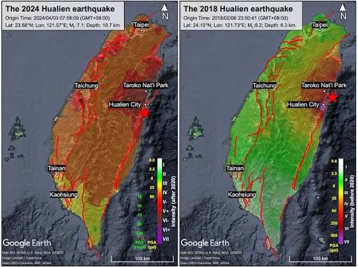 Frontiers | Earthquake disaster resilience in Taiwan observed from the  April 2024 ML 7.1 Hualien earthquake