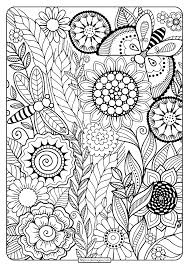 Printable Summer Flowers Pdf Coloring Page Summer Coloring Pages Mandala Coloring Pages Coloring Pages