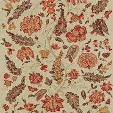 Antique turkey red french indienne border print cotton fabric yardage~5ydsx10. Indienne Fabric