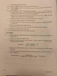 Numerical results should be reported to the correct number of signicant gures. Experiment 13 Archimedes Principle Objective To Chegg Com