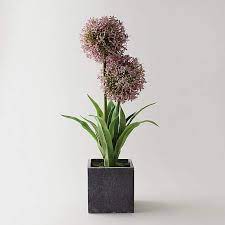 Artificial Lavender Allium Purple In Pot 46cm Artificial Flower Arrangements Artificial Flowers Artificial Floral Arrangements