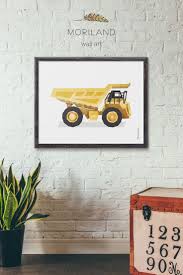 Dump Truck Wall Decor Dumper Truck Print Construction Decor Etsy Big Boy Room Decor Toddler Boy Room Decor Trucks Print