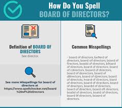 Correct Spelling For Board Of Directors Infographic Spellchecker Net