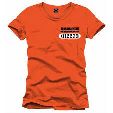 Official Dc Comics Batman Arkham Asylum 012273 Inmate Costume Orange T Shirt Inmate Costume Arkham Asylum Orange T Shirts