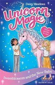 Join princess bella and glimmer as they have adventures throughout the crystal kingdom in the first four unicorn magic chapter books—now available together in a collectible boxed set! Unicorn Magic Sweetblossom And The New Baby Daisy Meadows 9781408361450
