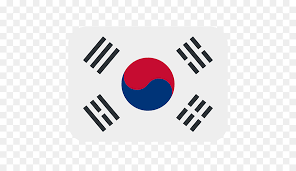 Hand painting source template, south korea cartoon icon, korea border, frame, text. Emoji Sticker