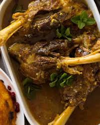 Slow Cooked Braised Lamb Shanks In A Delicately Spiced Well Seasoned Broth A Beautiful Traditional P Lamb Shank Recipe Lamb Recipes Persian Lamb Shank Recipe