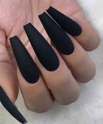 Black coffin nail design ideas. To Try 20 Matte Black Coffin Nails Design Ideas Styles 2020