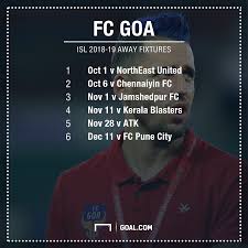 Isl 2018 19 Fc Goas Home And Away Fixtures Goal Com