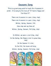 Seasons Song Teacherspayteachers Com Kindergarten Songs Seasons Song Preschool Circle Time