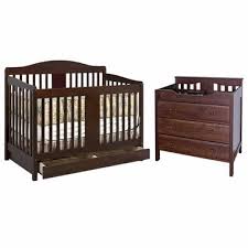 Davinci 2 Piece Nursery Set Richmond 4 In 1 Convertible Crib With Toddler Rail And 3 Drawer Changer In Espresso Convertible Crib Cribs Nursery Set