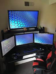 Dual monitors open up numerous multitasking opportunities, whether you're using a laptop, a work machine, or even a gaming pc. Pin On Recreational Room Ideas Pictures