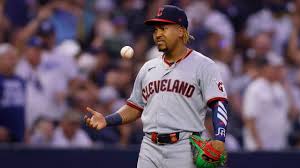 Jose Ramirez and the Cleveland Guardians during an ALCS game