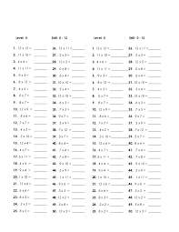 Mixed Times Tables Worksheets