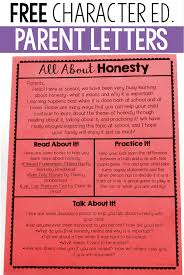 Character Education Parent Letters Free Sample Character Education Lessons Character Education Letter To Parents