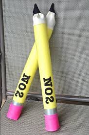 How to play cool games and make fun summer crafts using foam pool noodles. Diy Back To School Pencil Pool Noodle Classroom Decor