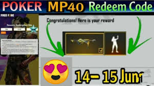 Please note redemption expiration date. Free Fire Redeem Code How To Get Redeem Poker Mp40 And Flag Emote