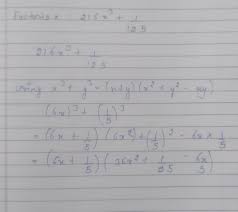 216x 3 1 125 Factorise It Brainly In
