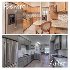 Removing Partial Wall In A Galley Kitchen Makes All The Difference Opens It Up Makes It Look Bi Galley Kitchen Remodel Home Kitchens Kitchen Counter Cabinet