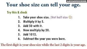 Your Shoe Size Can Tell Your Age Math Jokes Told You So Subtraction