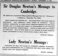 Sir Douglas Newton and the Cambridge Conservatives of the 1920s