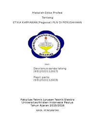 Makalh kode etik dalam bisnis : Doc Makalah Etika Profesi Tentang Etika Karyawan Pegawai Pln Di Perusahaan Yunanto Berson Academia Edu