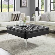 Enjoy free shipping and discounts on select orders. Vivian Leather Oversized Button Tufted Ottoman Coffee Table On Sale Overstock 16535148