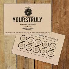 Industrious Coffee And Condensed Type At Yourstruly Loyalty Card Design Cafe Business Cards Restaurant Business Cards